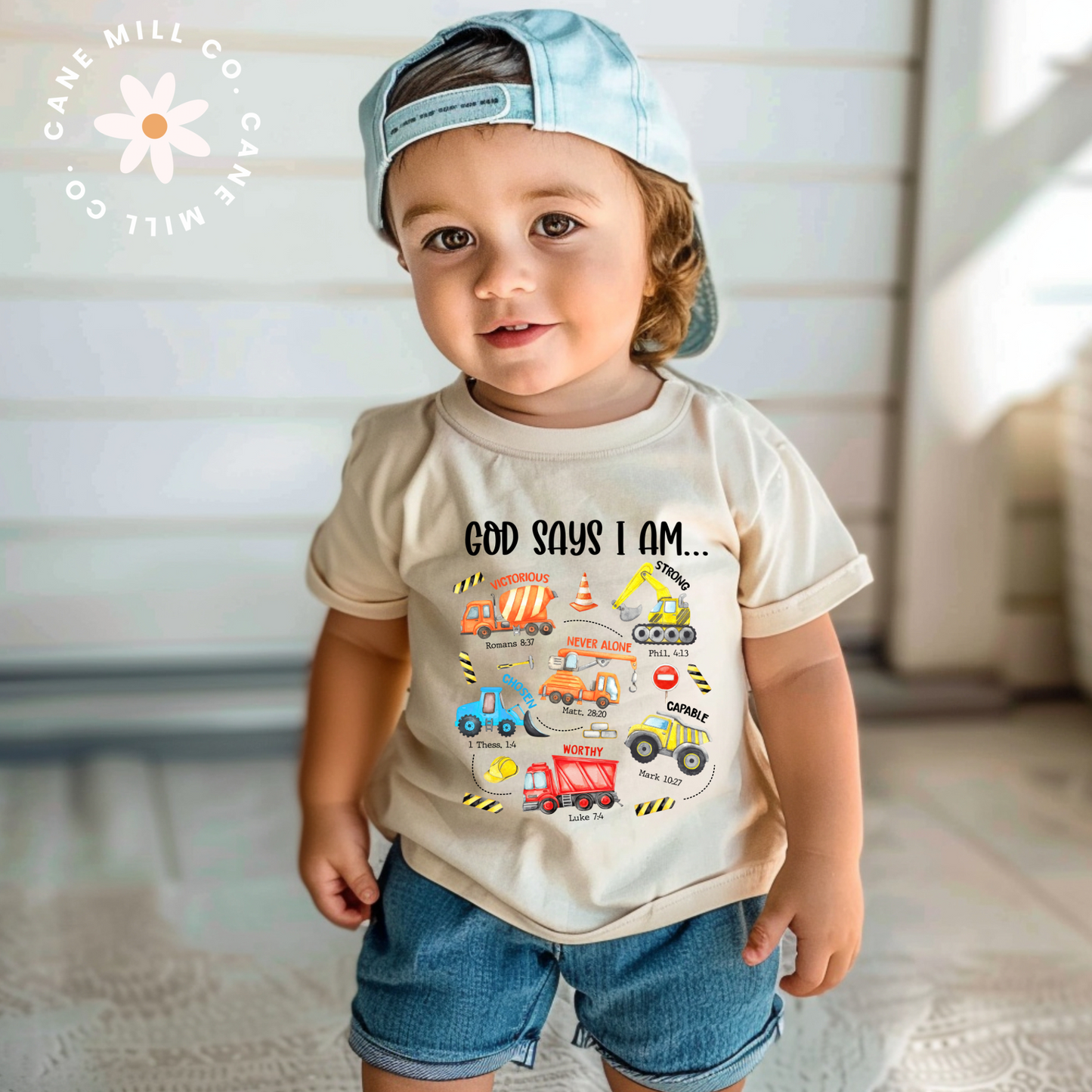 God Says Construction- Kids tee