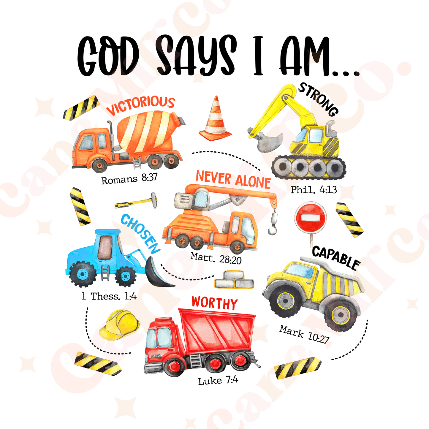 God Says Construction- Kids tee