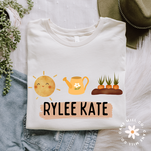 Garden- Kids CUSTOM NAME Tee