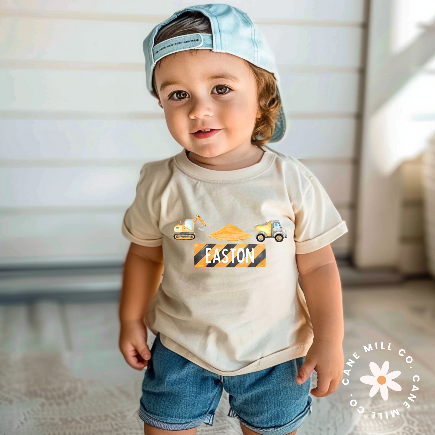 Construction- Kids CUSTOM NAME Tee